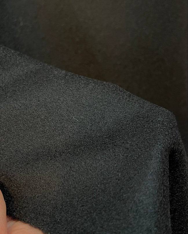 Black Wool Blend Coating- "Rome"- 60"