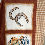 Blocks Panel - 24” Long- Cowboy Boots, Hats, Saddle, Horseshoe- “Western View