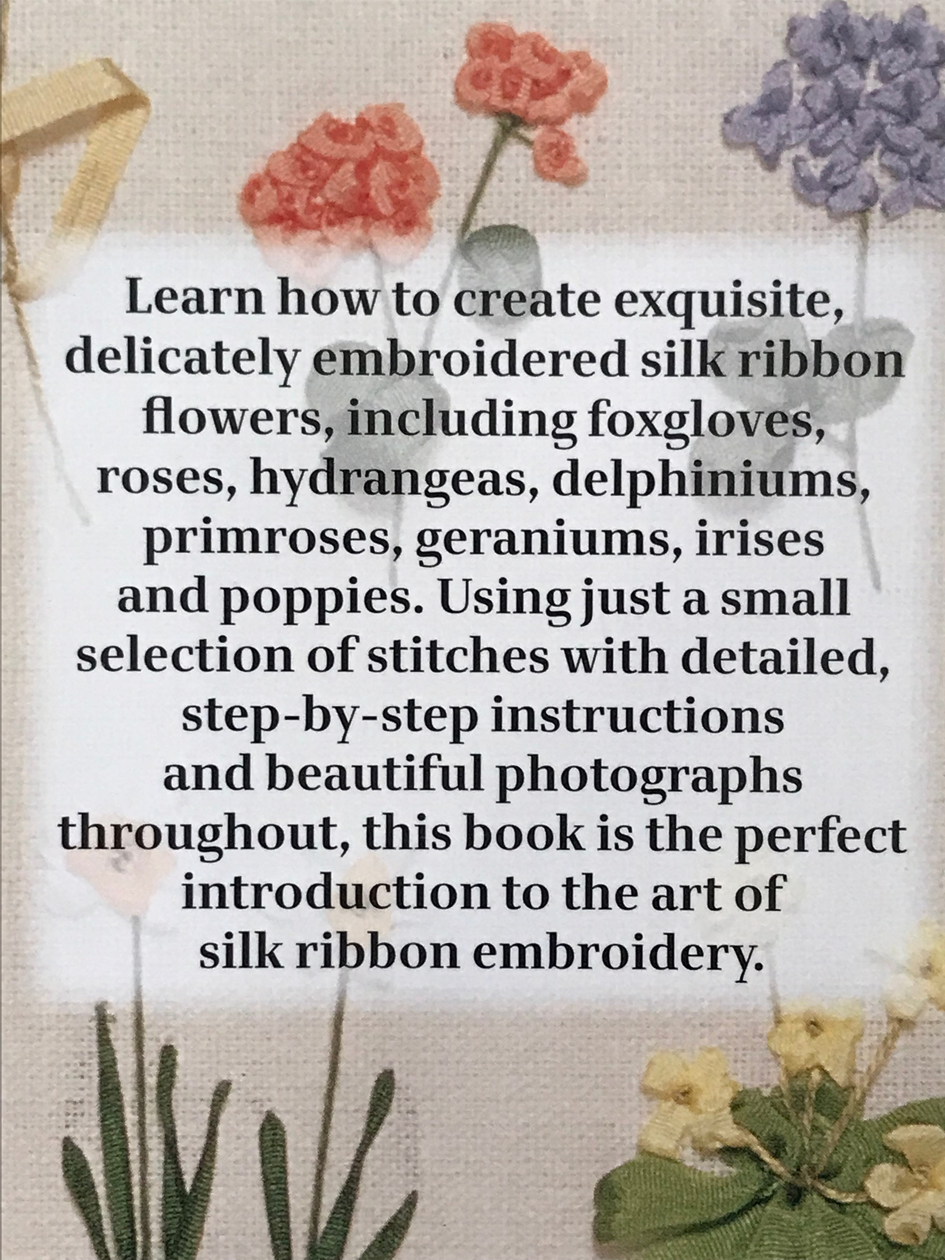 Beginner's Guide to Silk Ribbon Embroidery- Book- Author Ann Cox.