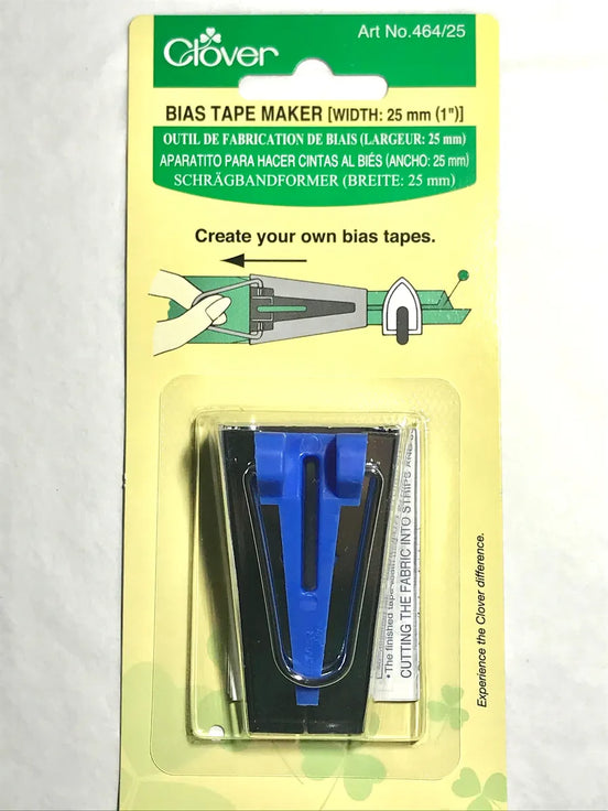 Clover Bias Tape Maker- 1" Width- Blue