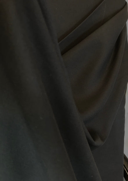 Liberty London- “Black EC" Tana Lawn Cotton- Solid Black- 53” Wide