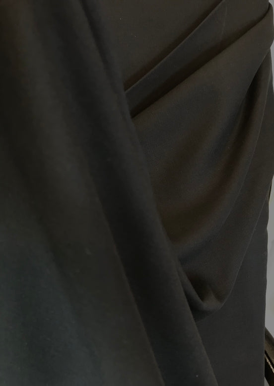 Liberty London- “Black EC" Tana Lawn Cotton- Solid Black- 53” Wide