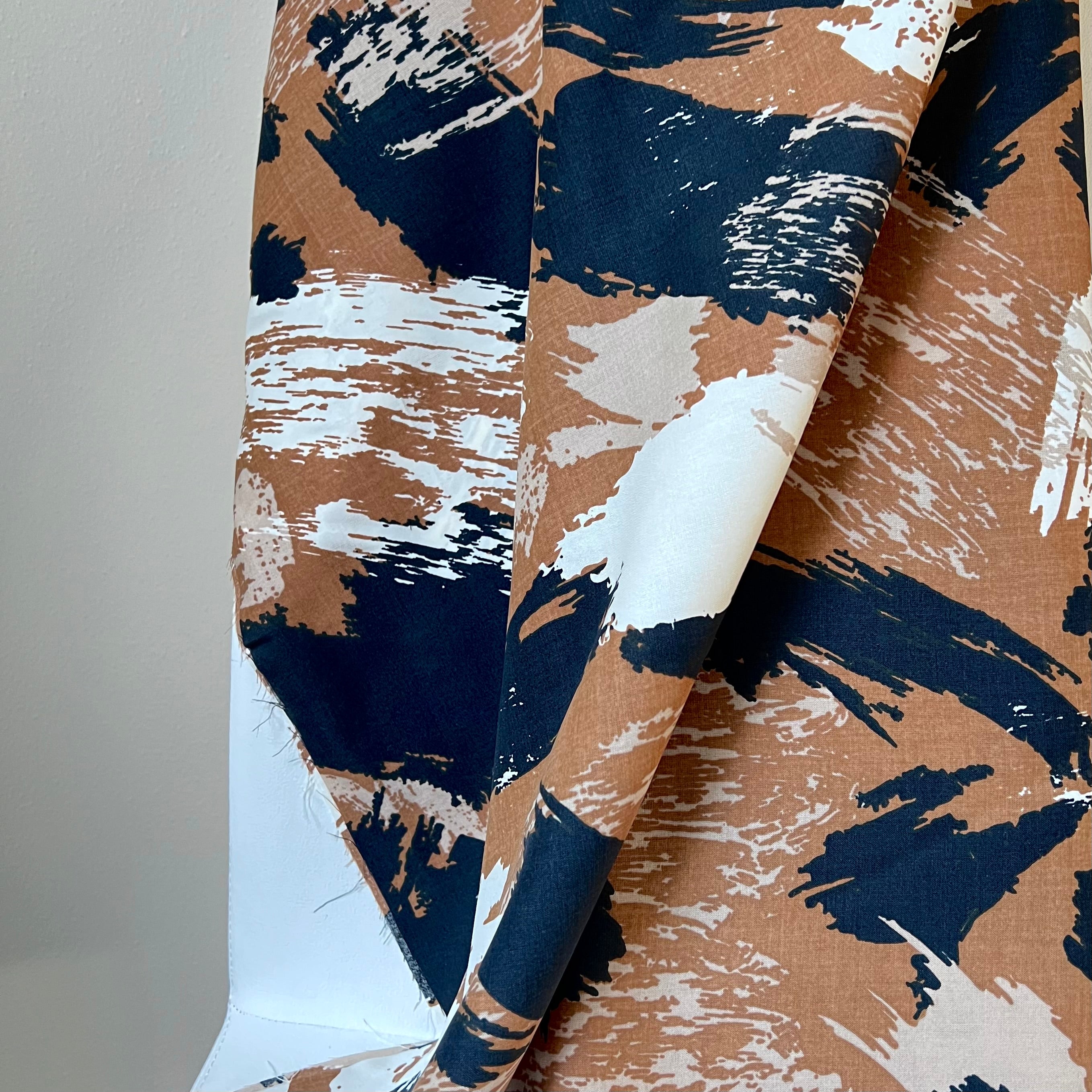 Brown, Navy, White- 