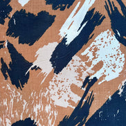 Brown, Navy, White- 