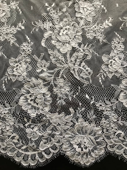 White French Corded Bridal Lace- 51” Wide (505)