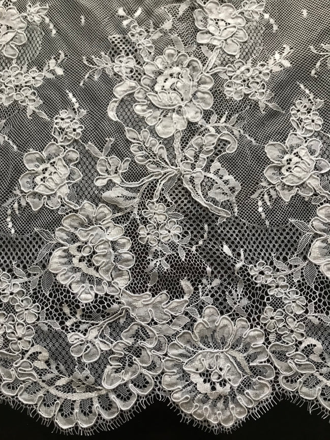 White French Corded Bridal Lace- 51” Wide (505)