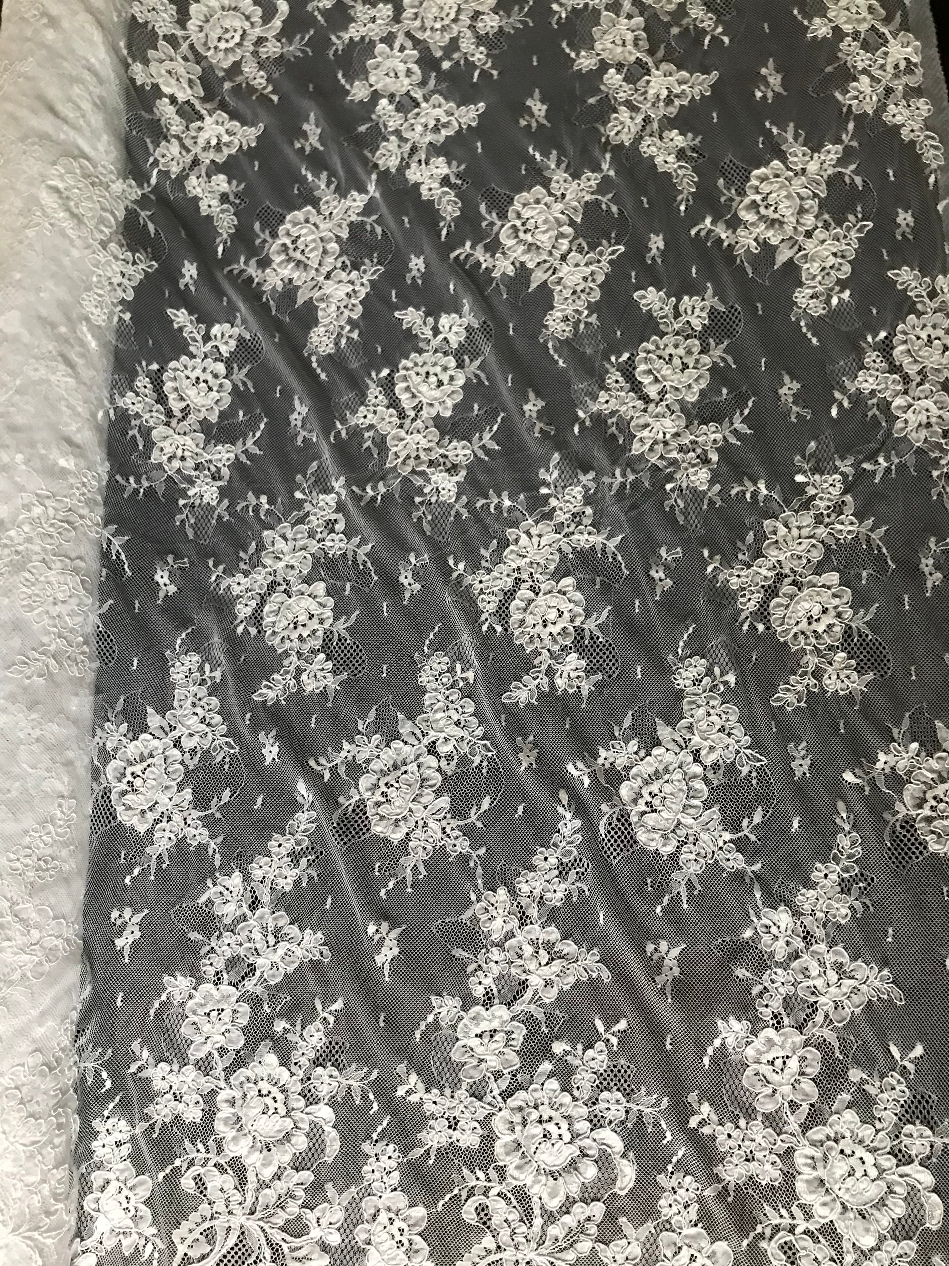 White French Corded Bridal Lace- 51” Wide (505)