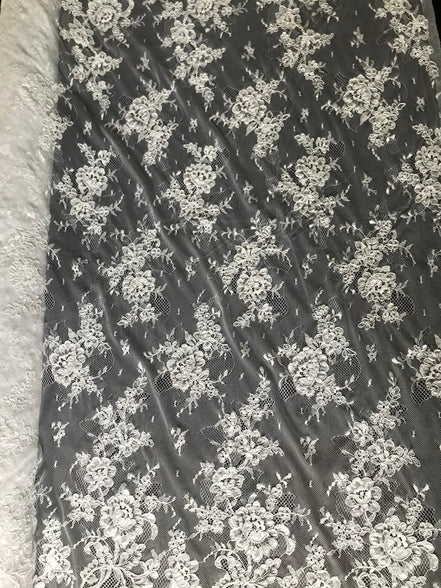White French Corded Bridal Lace- 51” Wide (505)