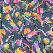 Colorful Rainbow Cats on Dark Gray- Whisker Wonderland- 