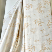 Tan Botanical On Cream Cotton Fabric- “Sensescape Sand”- 44” Wide- Art Gallery- AGF