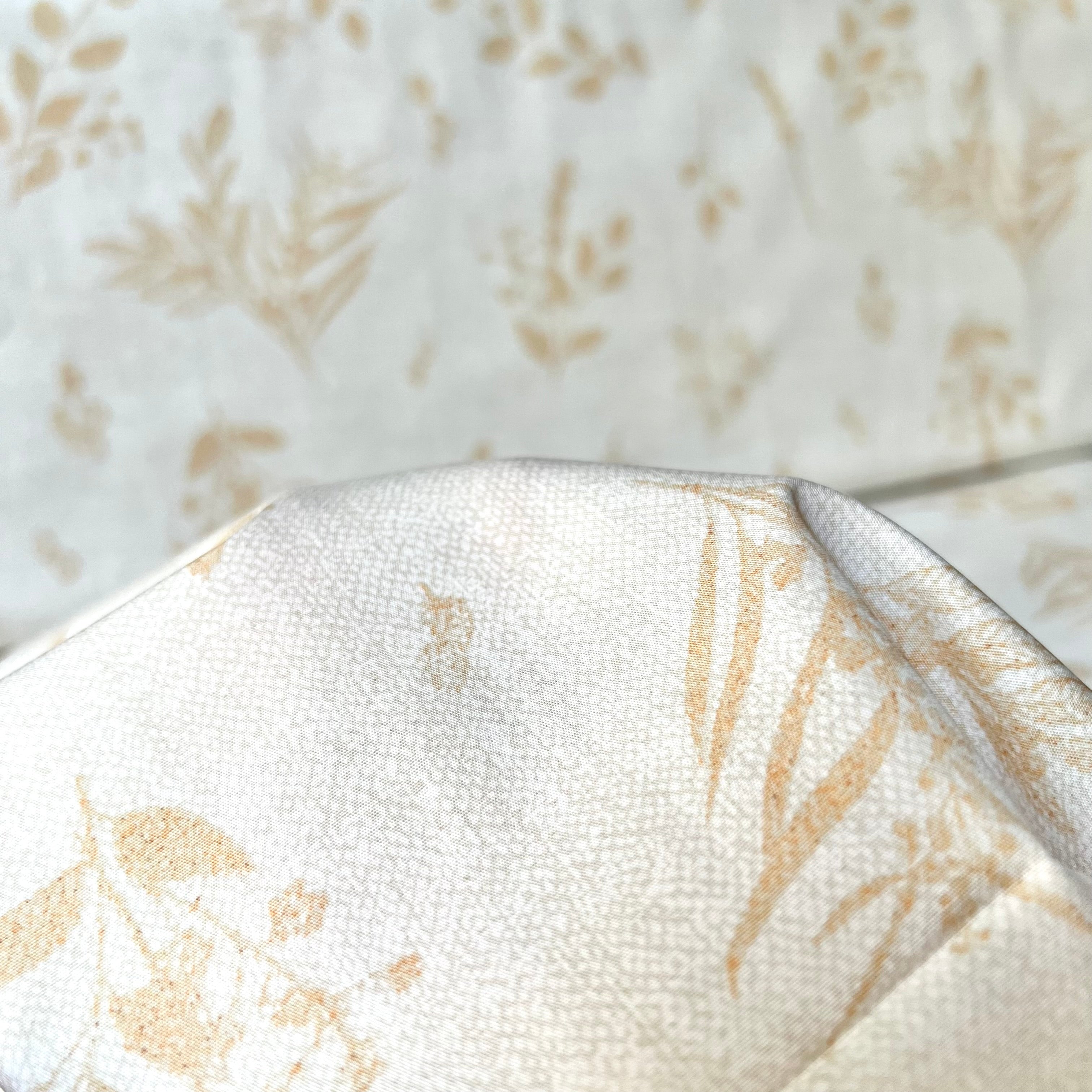 Tan Botanical On Cream Cotton Fabric- “Sensescape Sand”- 44” Wide- Art Gallery- AGF