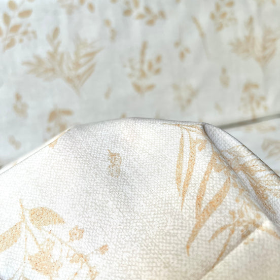 Tan Botanical On Cream Cotton Fabric- “Sensescape Sand”- 44” Wide- Art Gallery- AGF