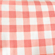 Peachy Pink and Off White Plaid Cotton Flannel- 