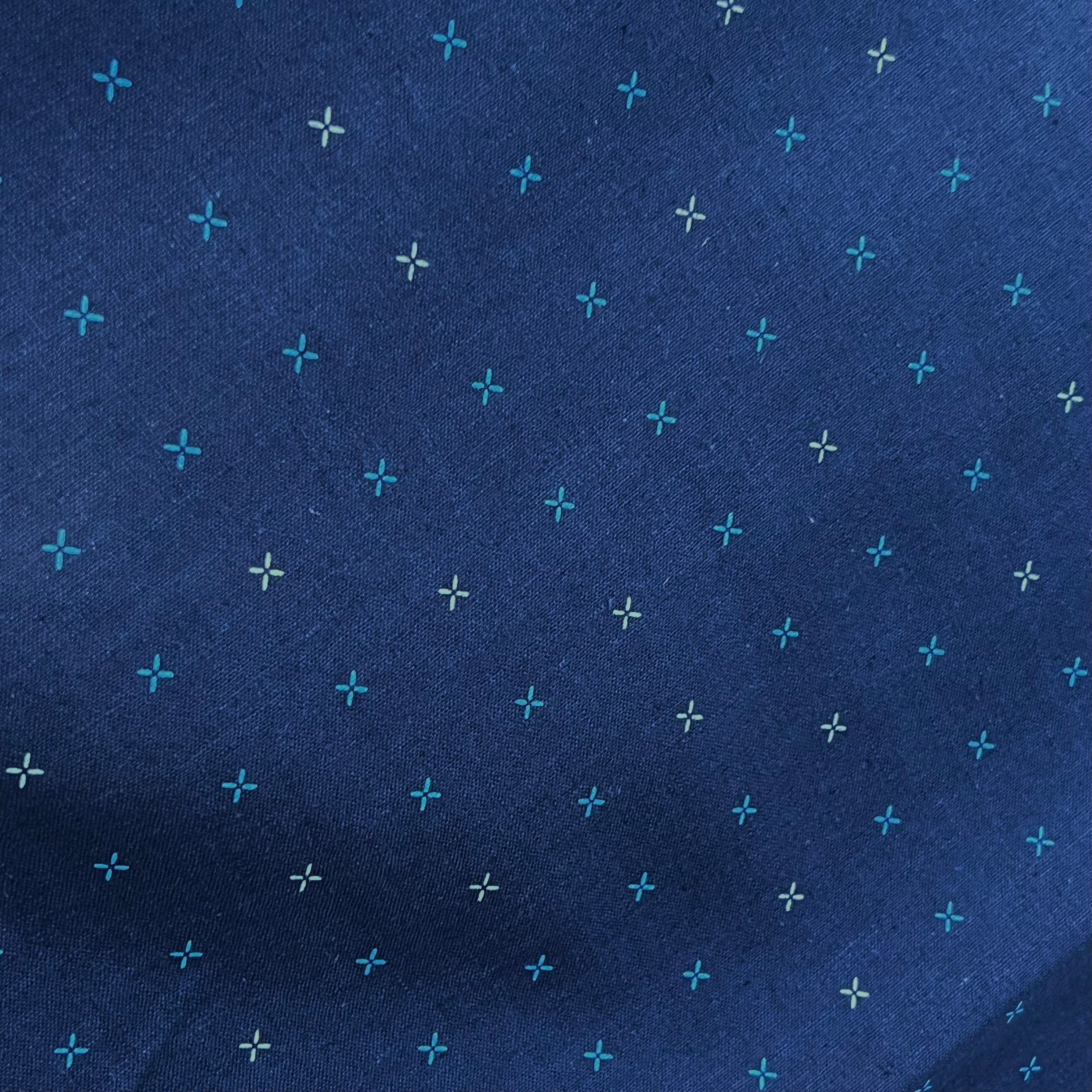 Blue Xs on Blue- 