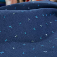 Blue Xs on Blue- 