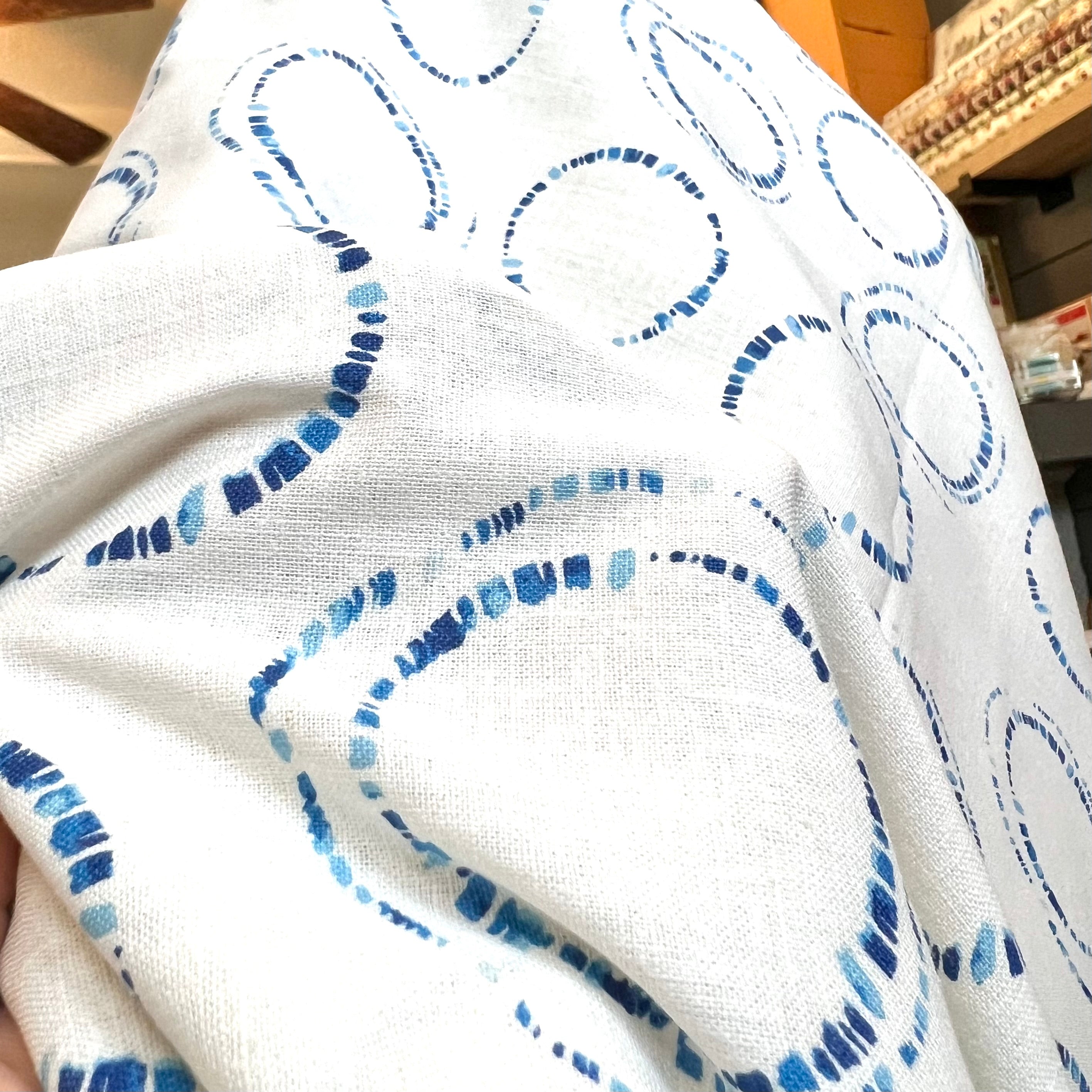 Blue Circles on White (Not Bright White)- 