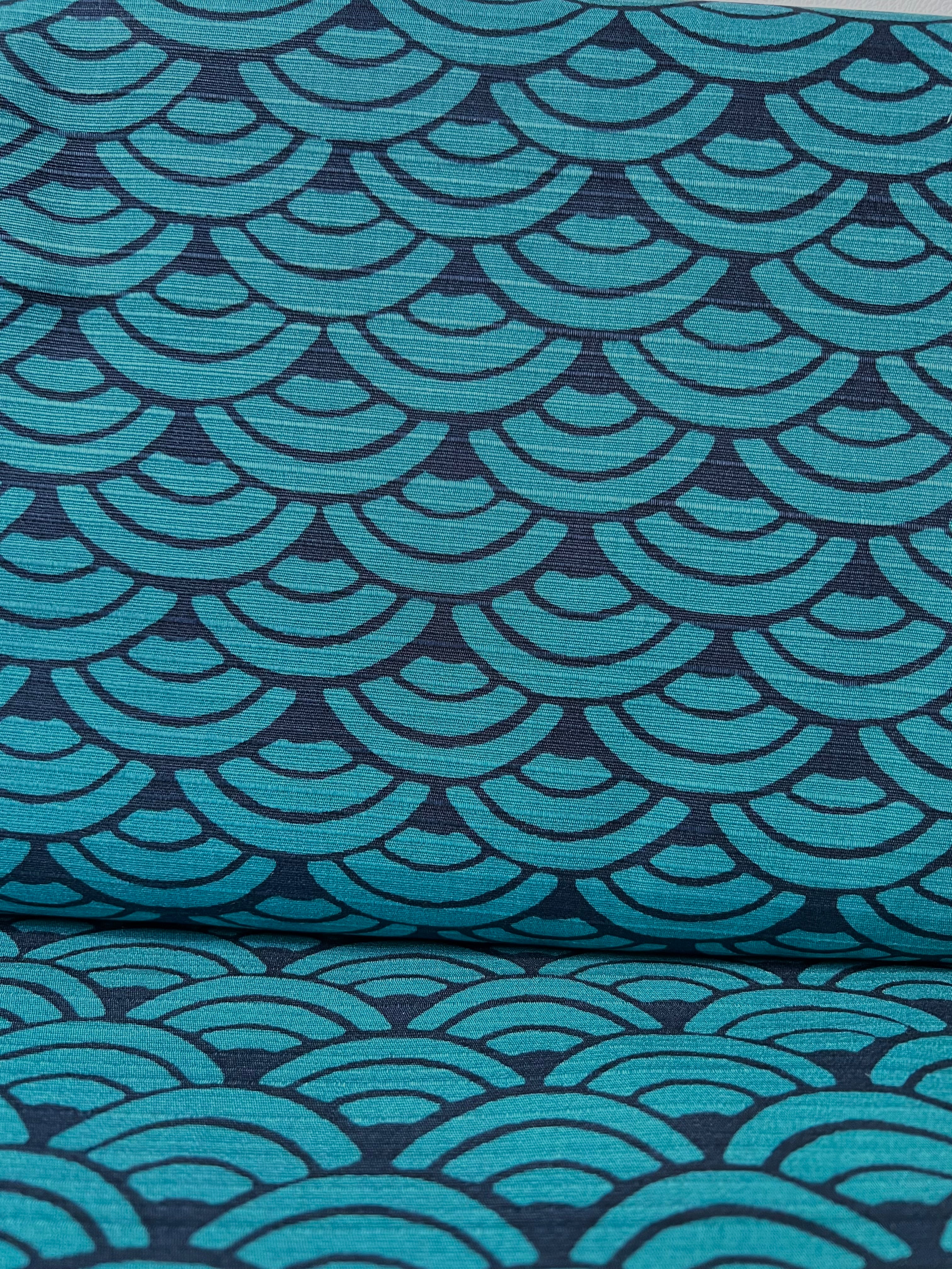 Haori Shantung- Cotton Fabric- Japanese/ Sevenberry- 42” Wide- Teal, Indigo (Dark Navy)