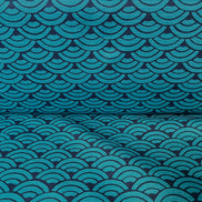 Haori Shantung- Cotton Fabric- Japanese/ Sevenberry- 42” Wide- Teal, Indigo (Dark Navy)