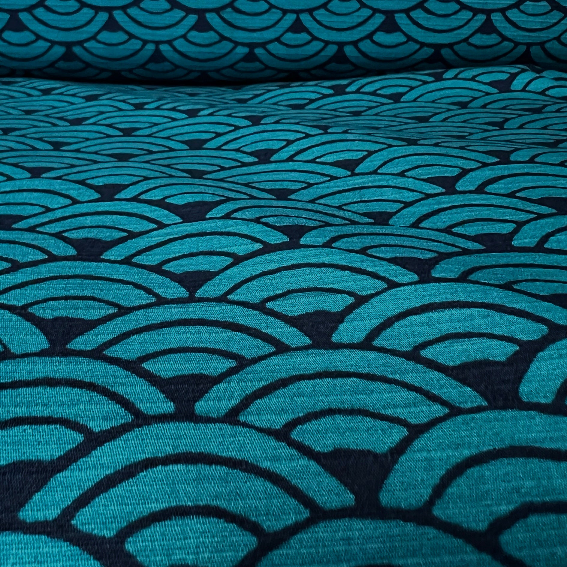 Haori Shantung- Cotton Fabric- Japanese/ Sevenberry- 42” Wide- Teal, Indigo (Dark Navy)