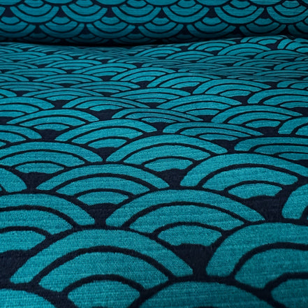 Haori Shantung- Cotton Fabric- Japanese/ Sevenberry- 42” Wide- Teal, Indigo (Dark Navy)