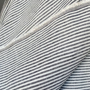 Essex Yarn Dyed Classic Wovens- Linen- Cotton Blend- “Indigo”- Stripes- 43” Wide