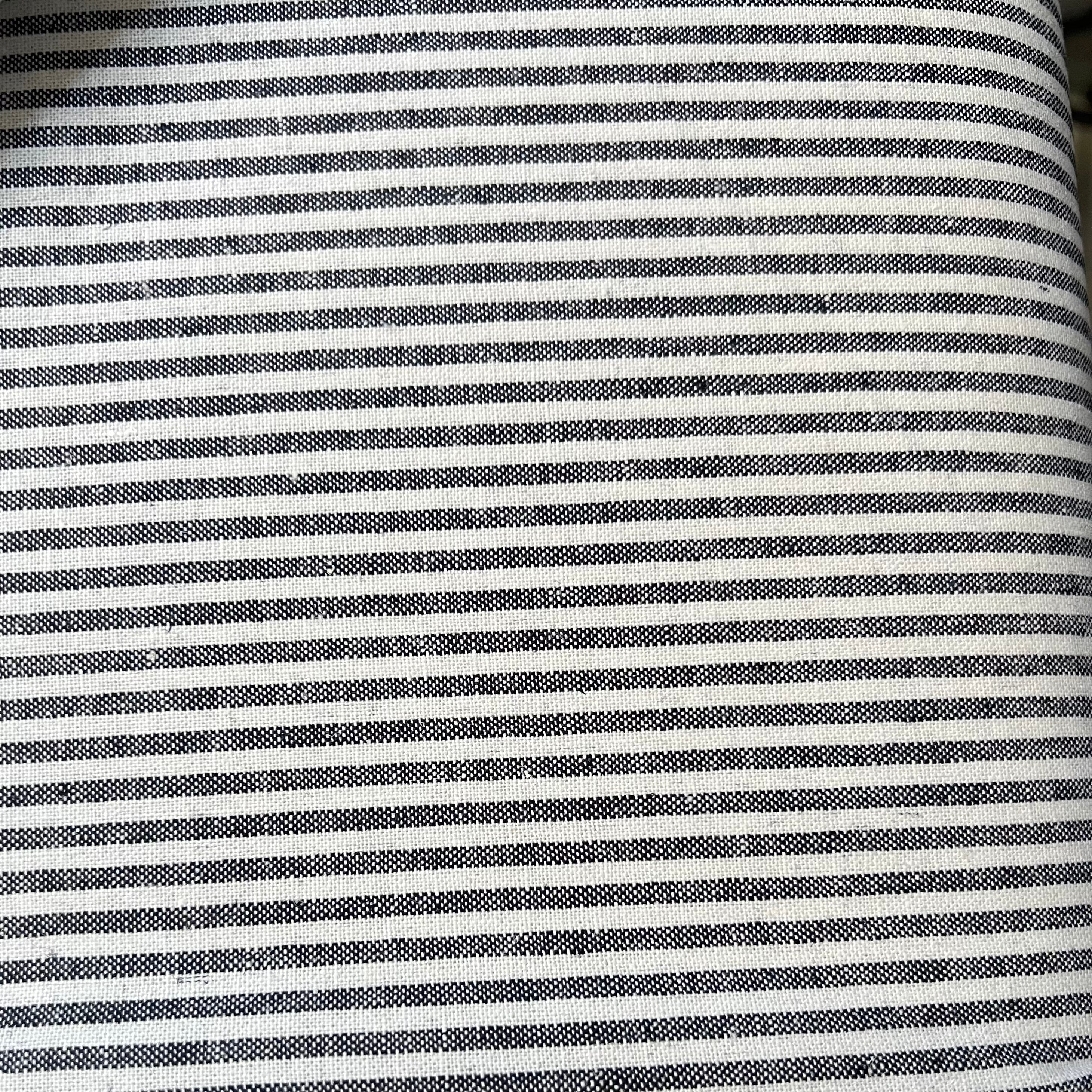 Essex Yarn Dyed Classic Wovens- Linen- Cotton Blend- “Indigo”- Stripes- 43” Wide