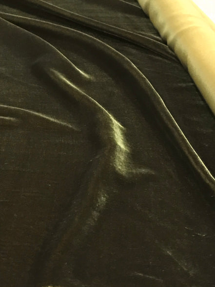 Velvet- Moss/ Olive Green- Silk Rayon Blend- 45"