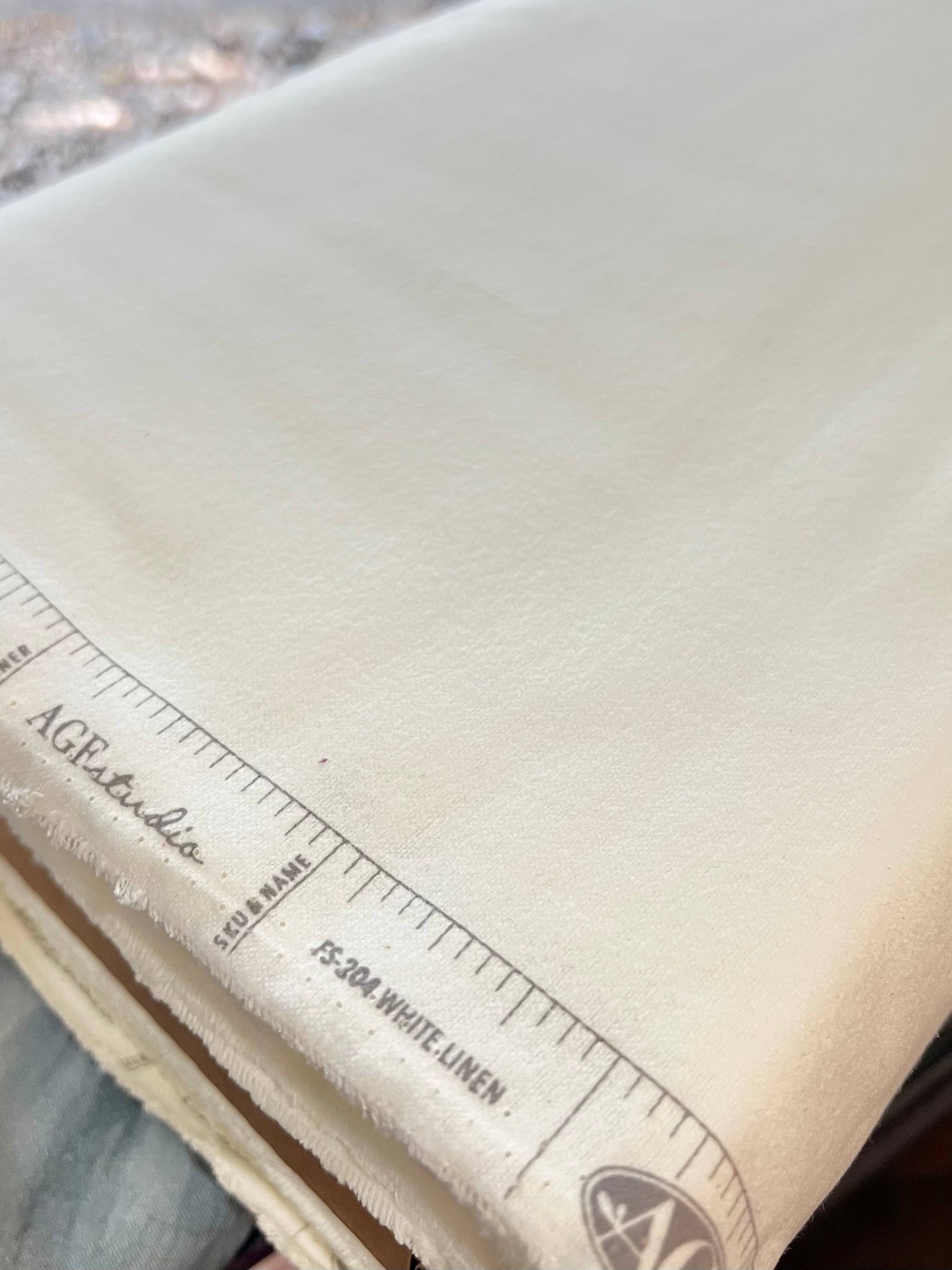 Off White Cotton Flannel- “White Linen”- Solid Cotton Flannel- Art Gallery- 44