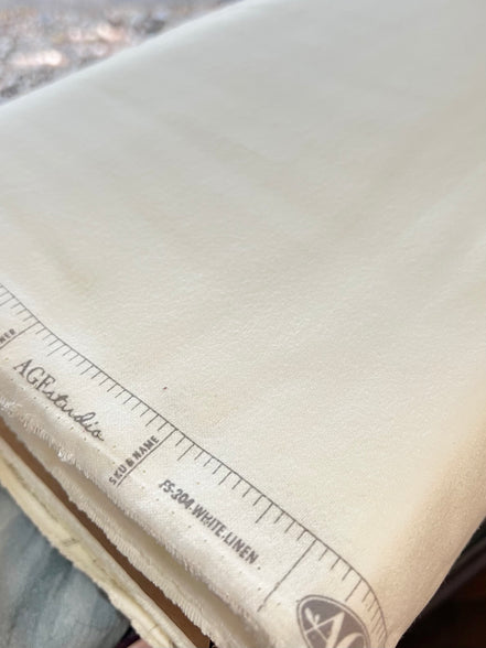 Off White Cotton Flannel- “White Linen”- Solid Cotton Flannel- Art Gallery- 44"