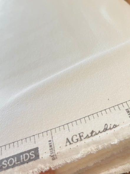 Off White Cotton Flannel- “White Linen”- Solid Cotton Flannel- Art Gallery- 44"