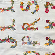 Letters on Cream- Joyeux Alphabet Panel- Cotton Flannel- AGF- Art Gallery Fabrics- 44” Wide