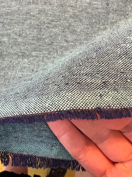 Essex Yarn Dyed Linen- Cotton Blend- Malibu Blue- 44” Wide