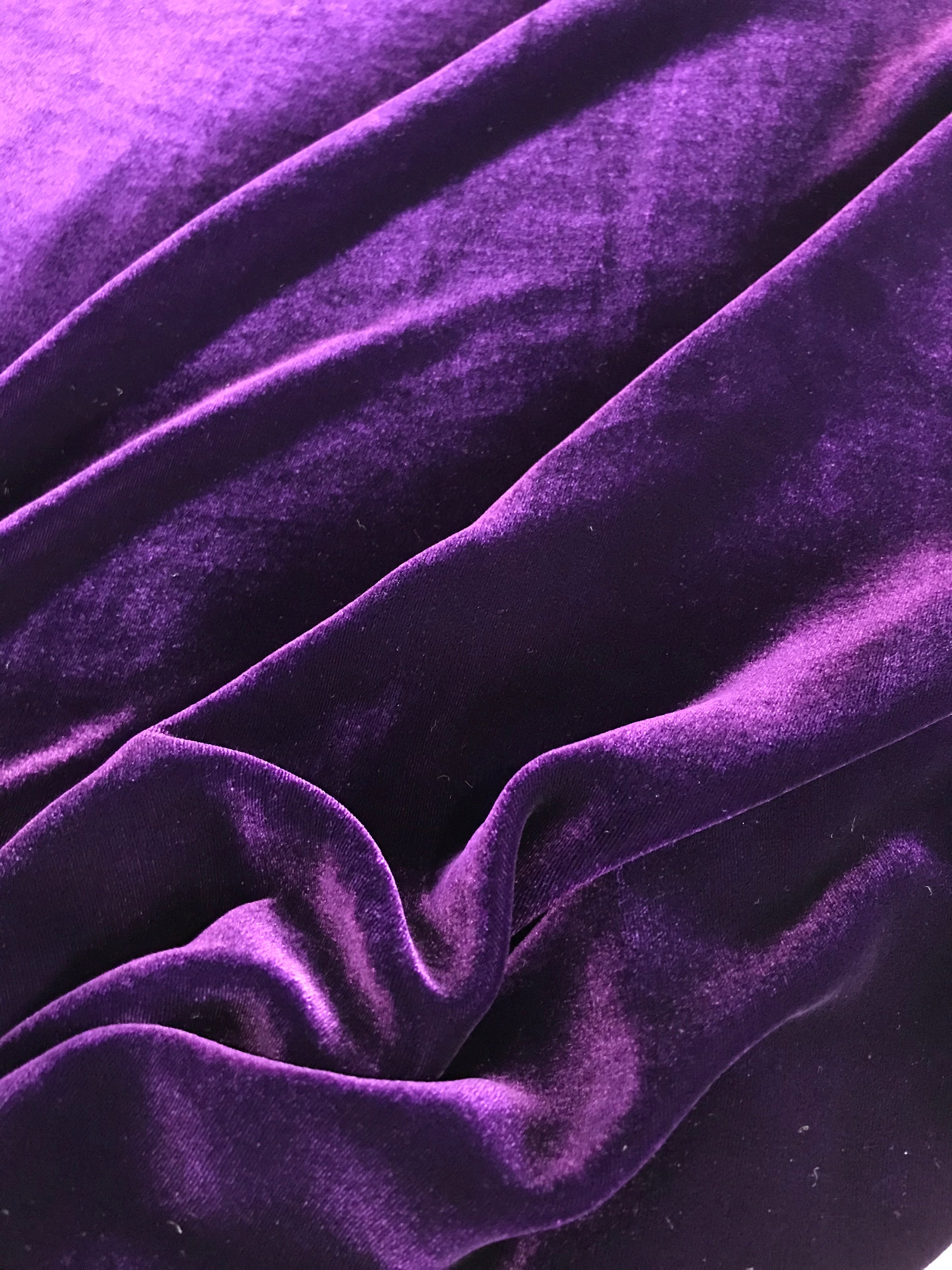 Velvet- Aubergine/ Purple- Silk Rayon Blend- 45