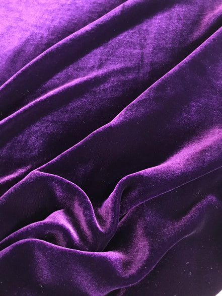 Velvet- Aubergine/ Purple- Silk Rayon Blend- 45"