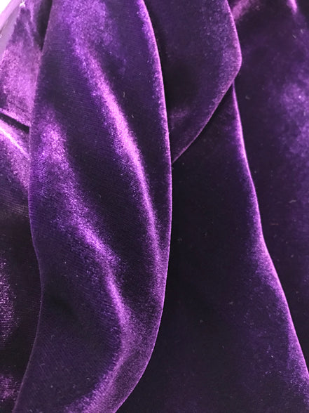 Velvet- Aubergine/ Purple- Silk Rayon Blend- 45"