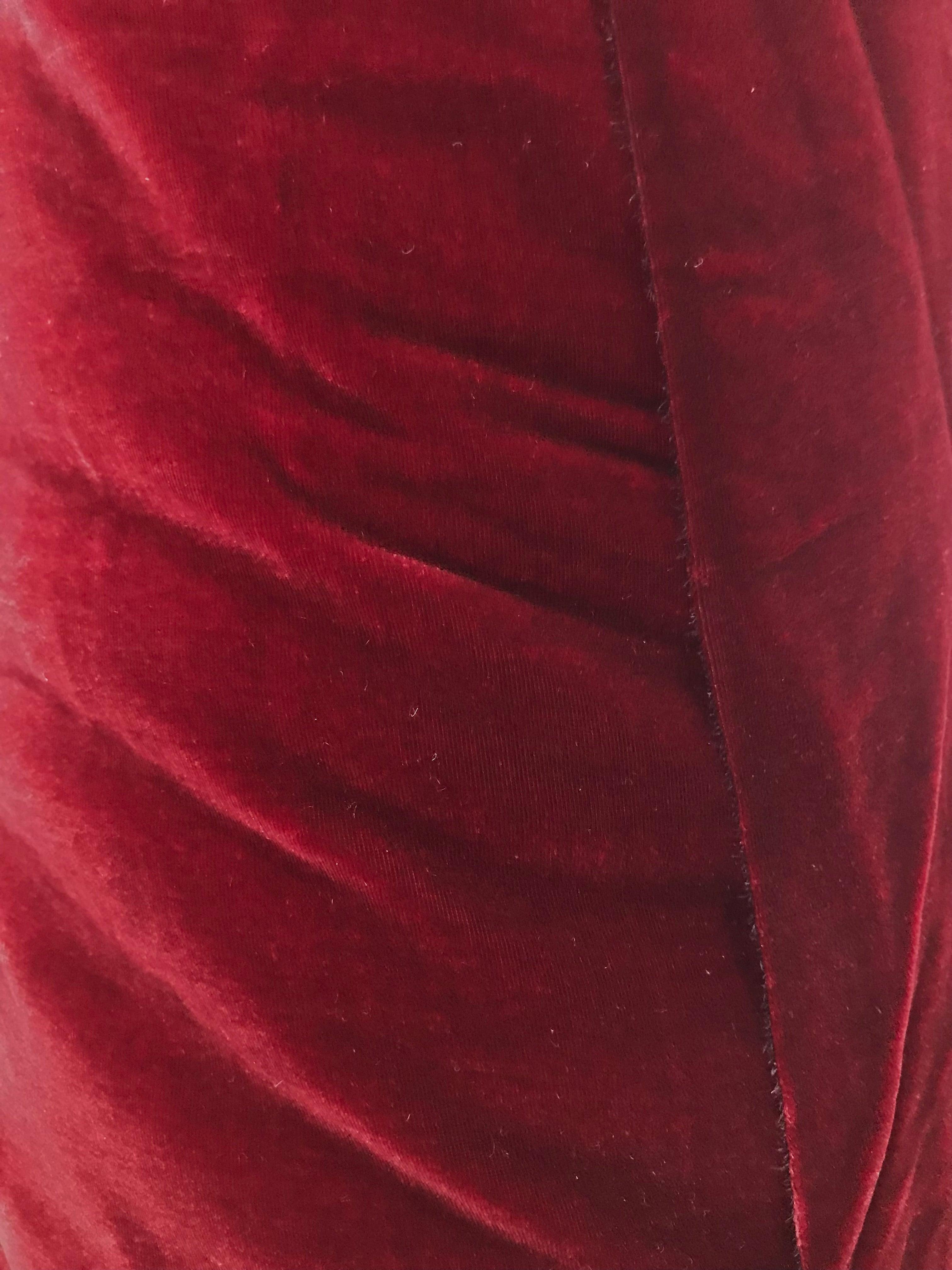 Velvet- Claret/ Dark Red- Silk Rayon Blend- 45