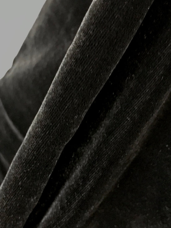 Velvet- Black- Silk Rayon Blend- 45"