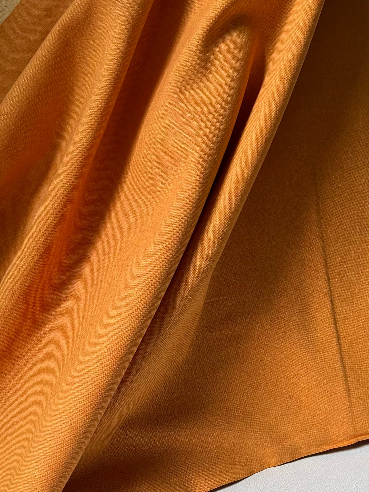 Orange Essex Yarn Dyed- Linen- Cotton Blend- 