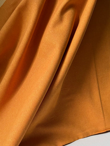 Orange Essex Yarn Dyed- Linen- Cotton Blend- "Cedar"- 43” Wide