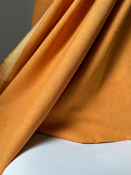 Orange Essex Yarn Dyed- Linen- Cotton Blend- "Cedar"- 43” Wide