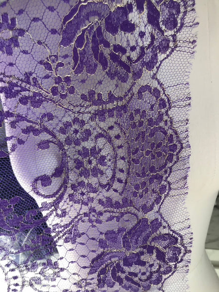 Royal Purple Chantilly Lace- 35" (602)