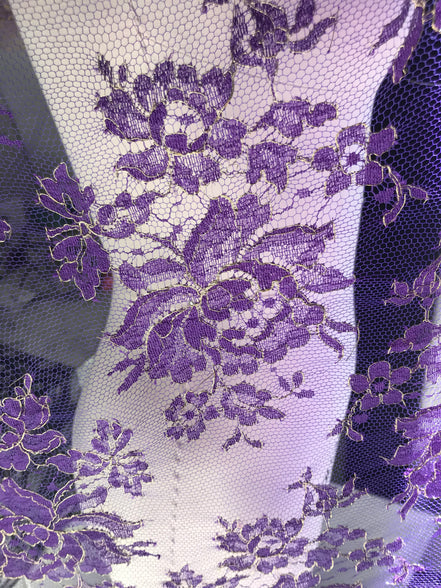Royal Purple Chantilly Lace- 35" (602)