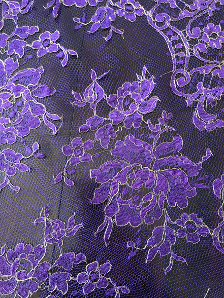 Royal Purple Chantilly Lace- 35" (602)