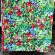 Garden, Food- Red, Green- Print Cotton Fabric- “Chef’s Table- Veggie”- 44” Wide