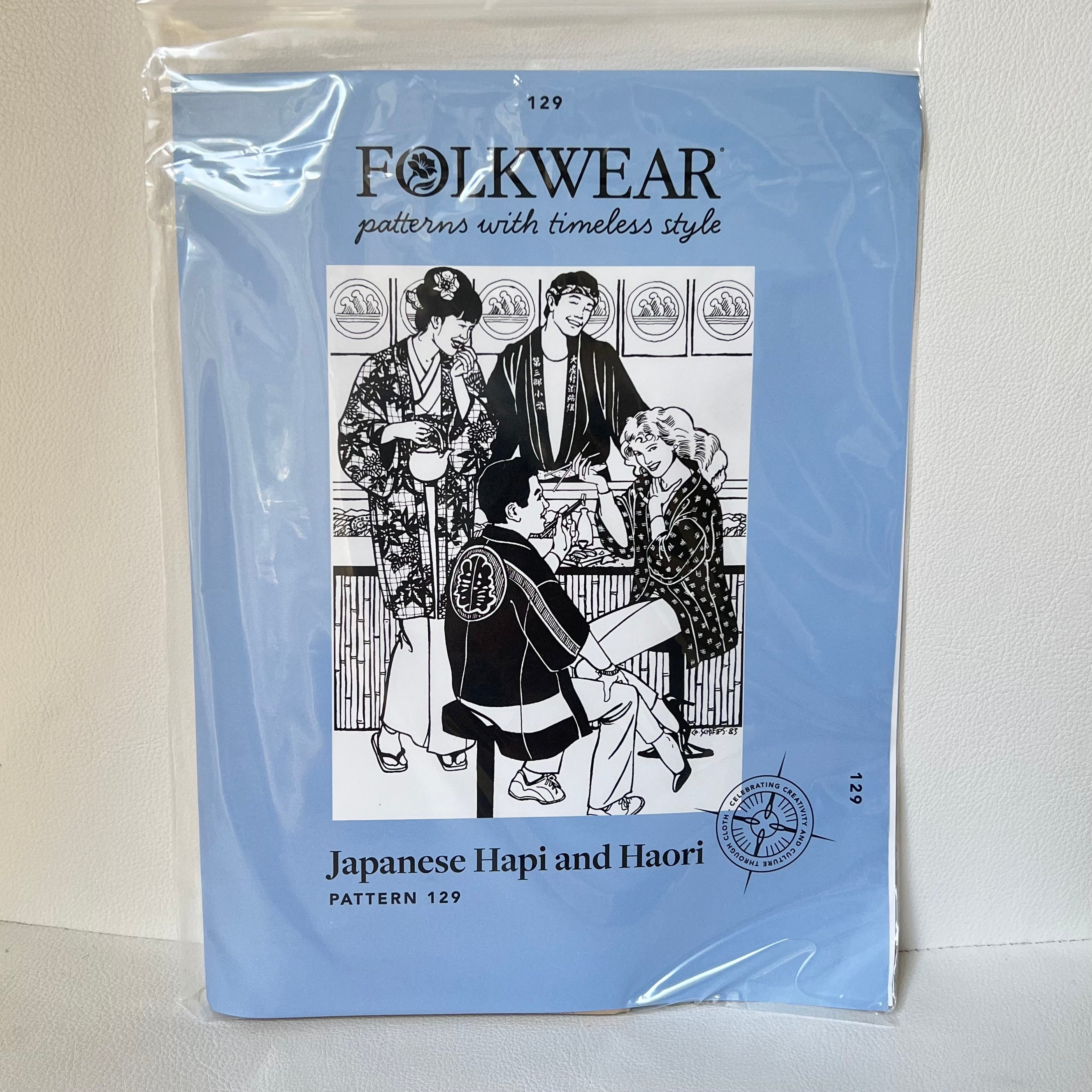 Japanese Hapi & Haori- Folkwear Patterns- 129- Printed Paper Pattern- Misses 6-20 (Hapi & Haori); Men's 34-44 (Hapi)