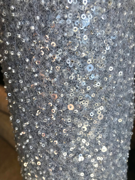 Blue Sequins, Beads- 58" (207)