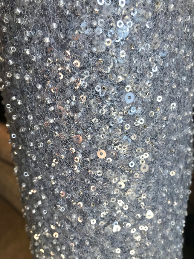 Blue Sequins, Beads- 58" (207)