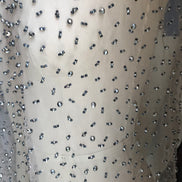 Silver Beading on Pewter Tulle- 39