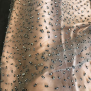 Silver Beading on Pewter Tulle- 39