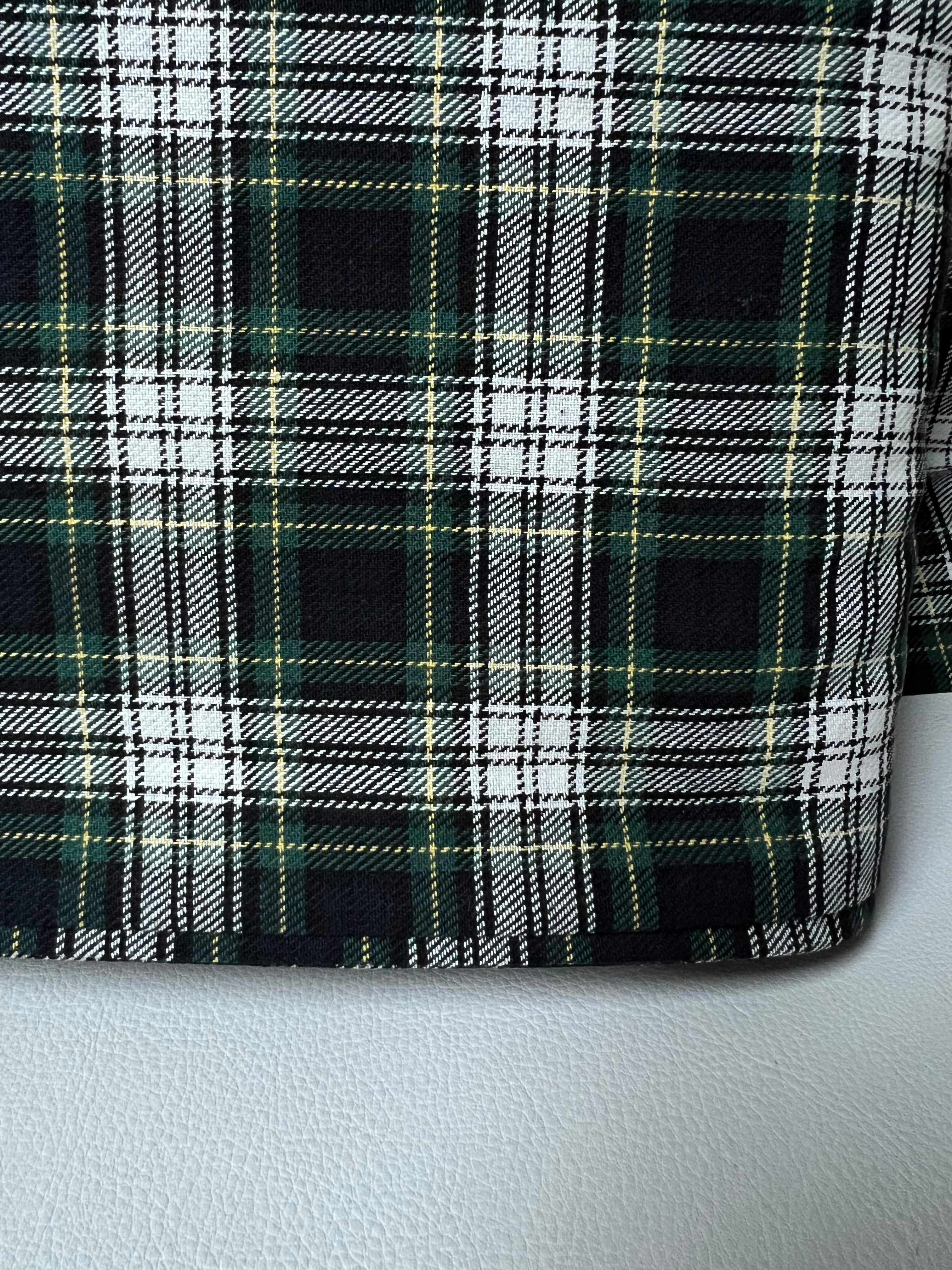 Sevenberry: Green, Very Dark Navy, Yellow, White Classic Plaid Twill- Lightweight Cotton- 57” Wide- SB-13110D17-29